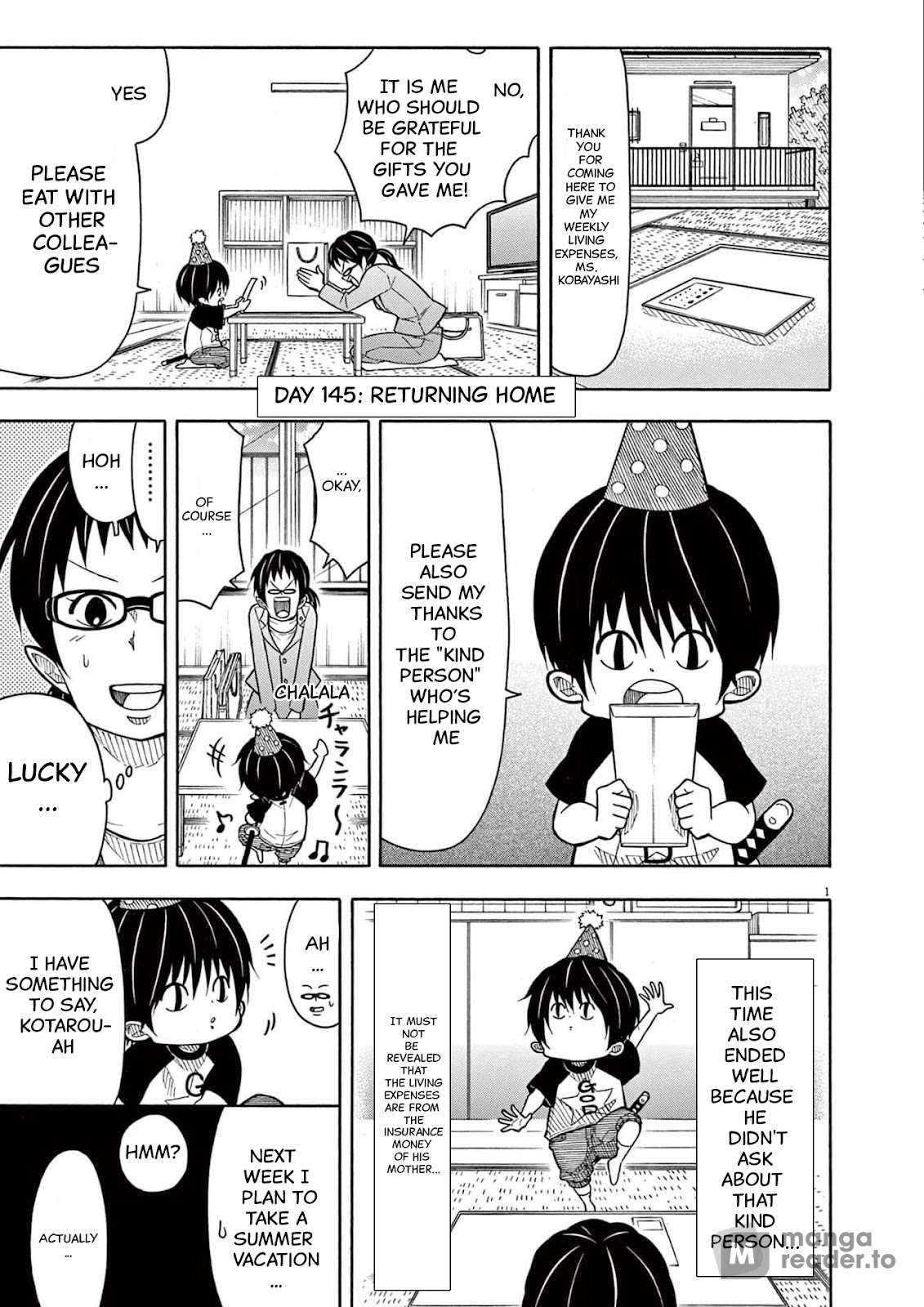 Kotaro Lives Alone, Chapter 145 image 001